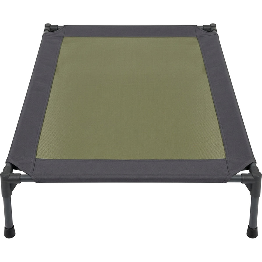 Zentran XL Elevated Mesh Dog Cot 120 x 80 cm Olive and Charcoal